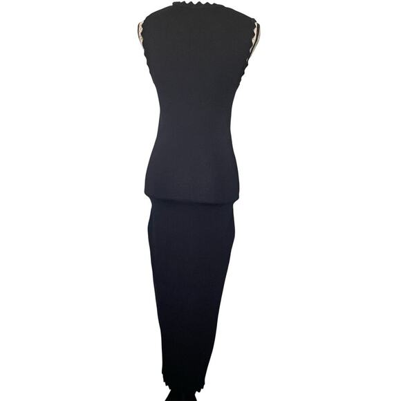 Zara Womens Bodycon Maxi Dress Black Sexy Romantic Cocktail Whimsigoth Size L - Picture 2 of 8